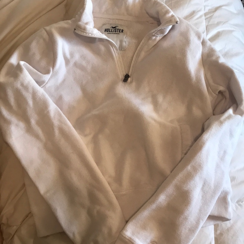 Hollister cropped quarter zip